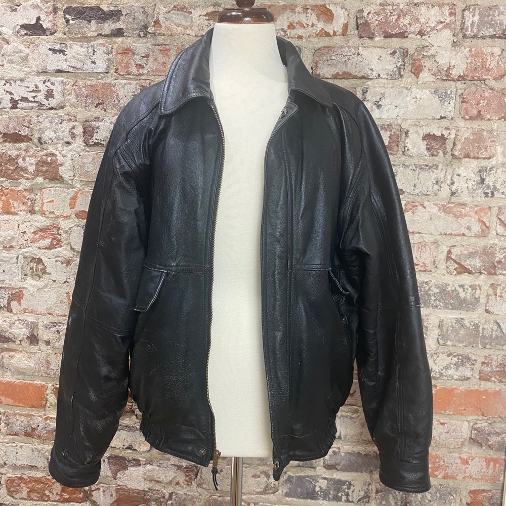 Burk’s bay genuine leather jacket